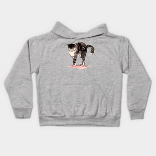 Cat stretching Kids Hoodie